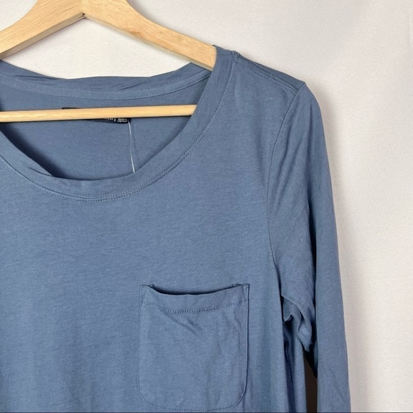 Abercrombie & Fitch Blue Pocket Front Long Sleeve Swing T-Shirt Dress M - Picture 3 of 3